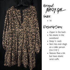 Leopard print baby doll dress